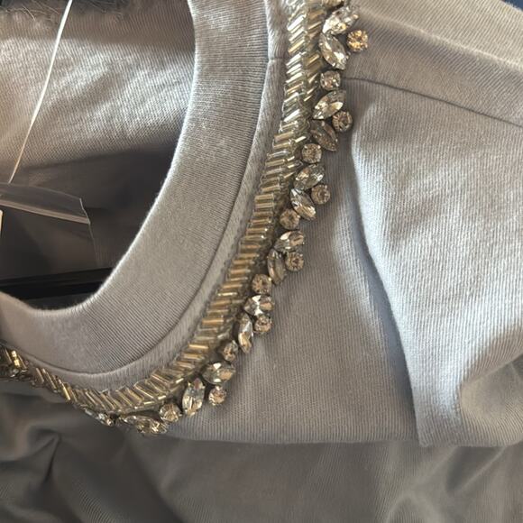 J.Crew Light Blue Embellished T-Shirt Size S CF413 - Picture 5 of 5